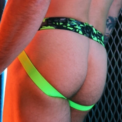 Breedwell Jockstrap Neo Camo Vert Neon